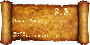 Hauer Margit névjegykártya